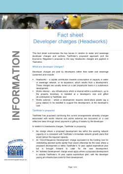 Fact Sheet - Developer Charges