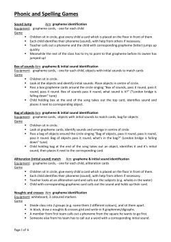 Phonic and Spelling Games PDF File