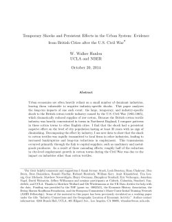 Temporary Shocks and Persistent Effects in the Urban System