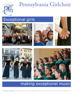 Pennsylvania Girlchoir - Commonwealth Youthchoirs