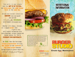 Nutritional information - University Dining Services