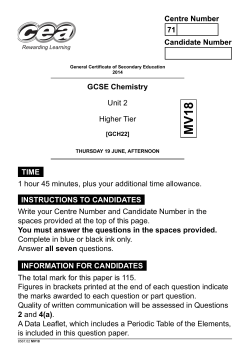 Higher Tier, Unit 2