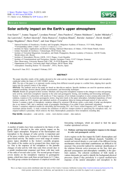 Solar activity impact on the Earth`s upper atmosphere