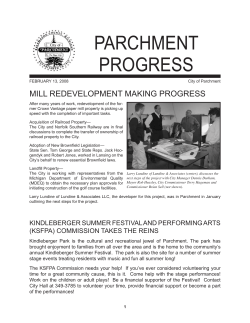 PARCHMENT PRogREss - City of Parchment