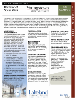 Bachelor of Social Work - Lakeland Community College