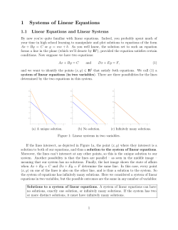 1 Systems of Linear Equations