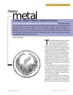 Creating metallic images in Adobe Photoshop