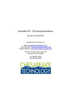 SonarWiz PC - OS Recommendations