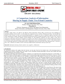 A Comparison Analysis of Information Sharing in Supply Chain: Two