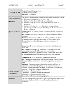 Alliteration Lesson Plan