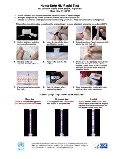 Hema-Strip HIV Rapid Test - World Health Organization