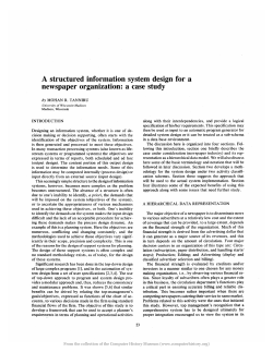 A structured information system design for a newspaper organization
