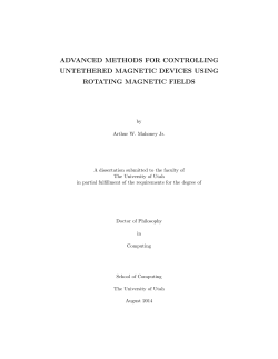 advanced methods for controlling untethered magnetic