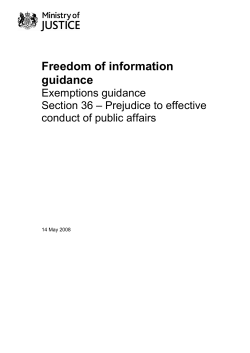 Freedom of information exemptions guidance
