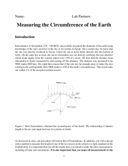Measuring the Circumference of the Earth