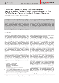 Combined Operando X‐ray Diffraction/Raman Spectroscopy of