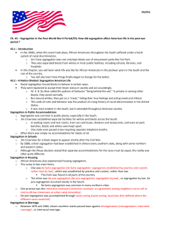 Segregation in the Post-World War II Period/EQ: How did