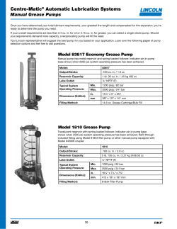 Grease pumps - Lincoln Industrial