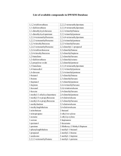 Chemicals in this list