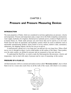 Pressure and Pressure Measuring Devices