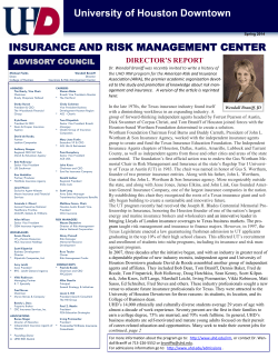 2014 Spring IRM Newsletter - University of Houston