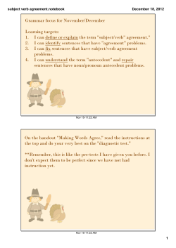 subject verb agreement.notebook