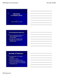 Borough of Pottstown - Pennsylvania Planning Association