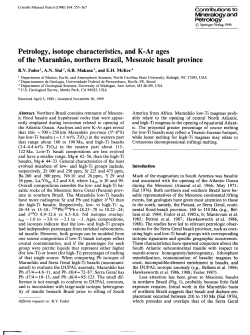 Petrology, isotope characteristics, and K-&Aacute;r ages of the