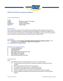 PNS250 PN Role Development Syllabus