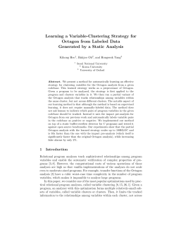 Learning a Variable-Clustering Strategy for Octagon from Labeled