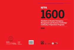 Standard on Disaster/Emergency Management and Business