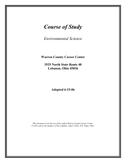Environmental Science Curriculum