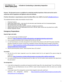 Guide to conducting a laboratory inspection
