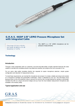 GRAS 46DP 1/8" LEMO Pressure Microphone Set with