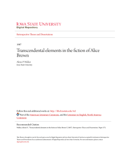 Transcendental elements in the fiction of Alice Brown