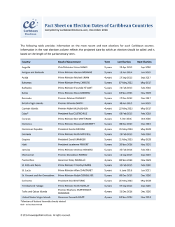 Fact Sheet on Election Dates of Caribbean Countries