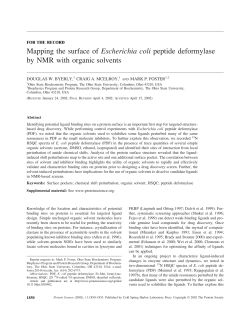 Mapping the surface of Escherichia coli peptide