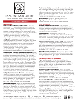 classes + workshops - Expressions Graphics