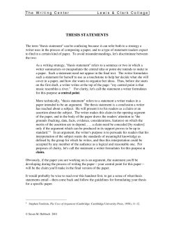 thesis statements