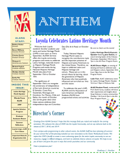 Loyola Celebrates Latino Heritage Month Director`s Corner