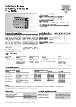 Solid State Relays Industrial, 3-Phase ZS Type RZ3A