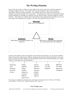 The Writing Situation - Lindsey Wilson College