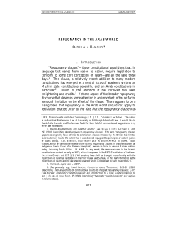 REPUGNANCY IN THE ARAB WORLD legislation enacted prior to