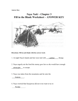 Chapter 3 - Fill in the Blank Answer Key