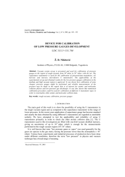 DEVICE FOR CALIBRATION OF LOW