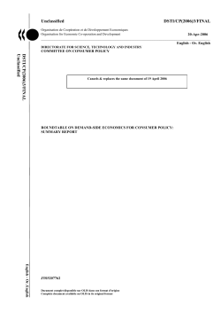 Roundtable on Demand-Side Economics for Consumer