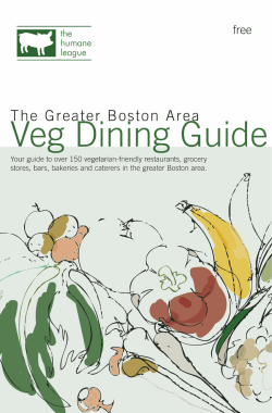 The Greater Boston Area Veg Dining Guide