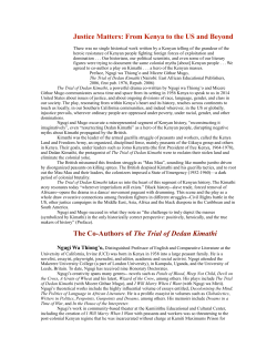 Justice Matters: From Kenya to the US and Beyond