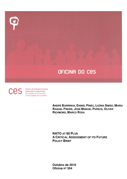 NATO AT 60 PLUS - Centro de Estudos Sociais