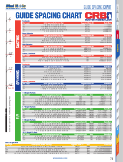 GUIDE SPACING CHART